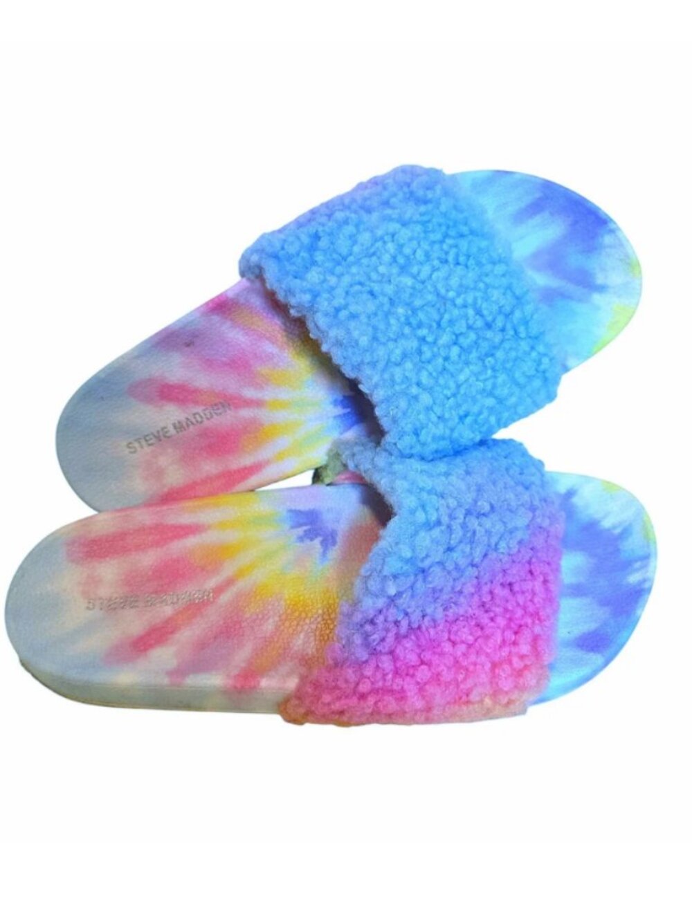 STEVE MADDEN Colorful Tie-Dye Slide Sandals